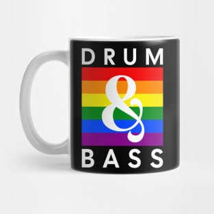 DRUM & BASS  - Rainbow Flag (dark shirt) Mug